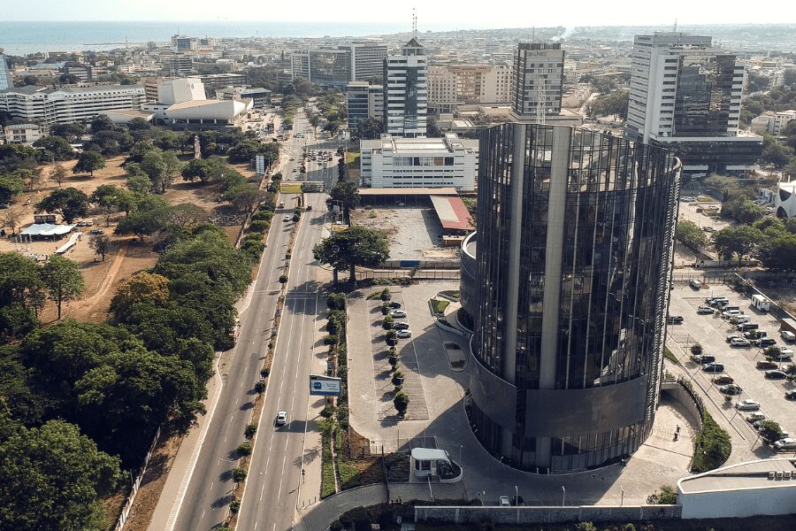 Aerial view of Accra, Ghana