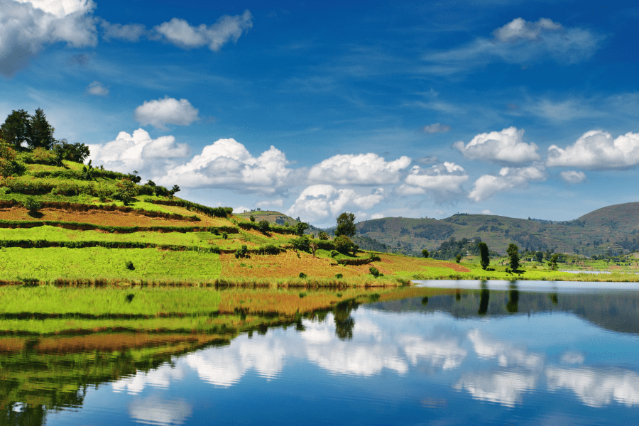 Bunyonyi Lake in Uganda