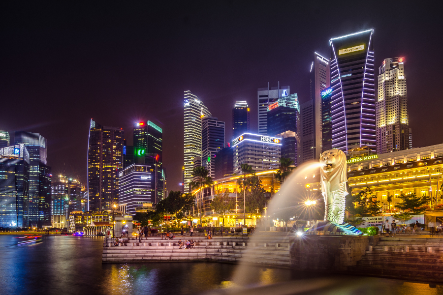 night view of Marina Bay Sands, Singapore